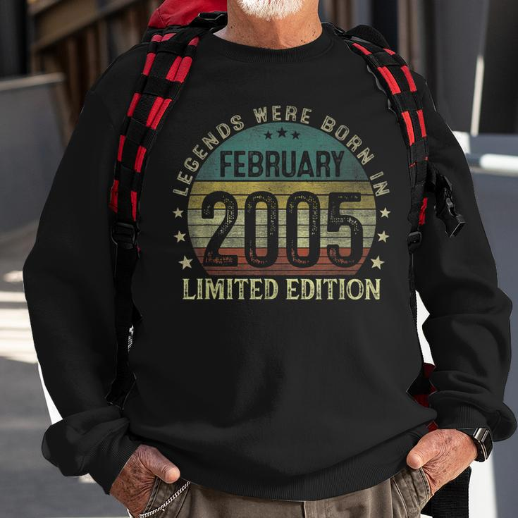 Legenden Februar 2005 Geburtstag Sweatshirt, 18. Geburtstag Mann V6 Geschenke für alte Männer