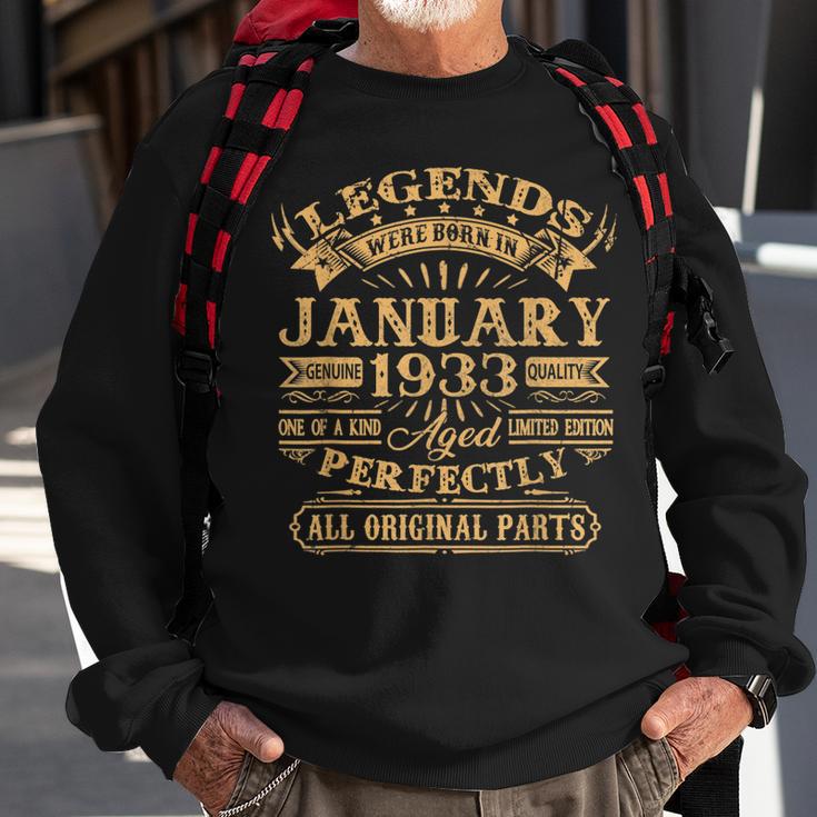 Legenden Wurden Im Januar 1933 Geschenk 90 Geburtstag Mann V4 Sweatshirt Geschenke für alte Männer