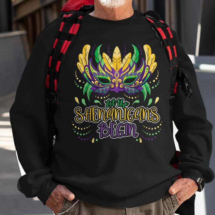 Let The Shenanigans Begin Mardi Gras Masquerade Fat Tuesday Sweatshirt Gifts for Old Men