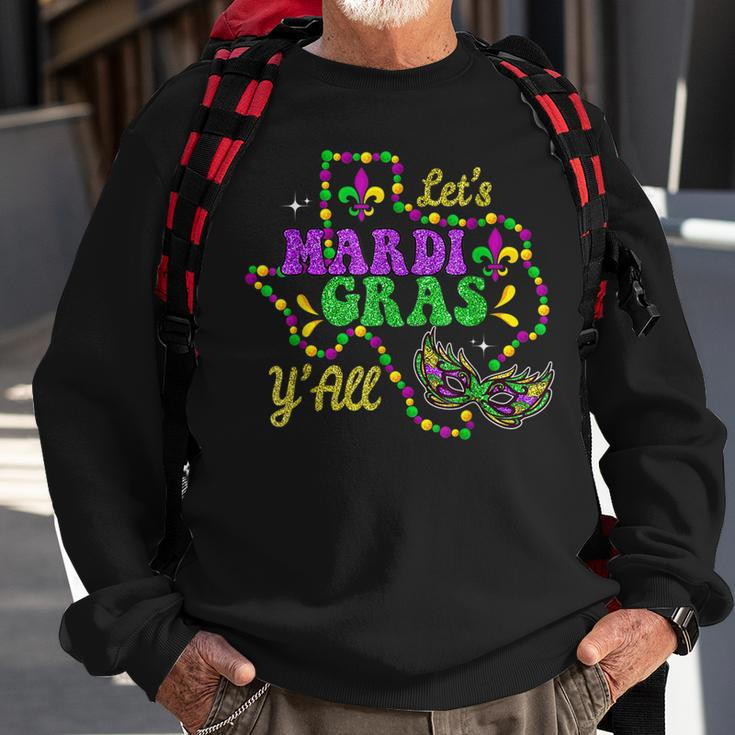 Lets Mardi Gras Yall New Orleans Fat Tuesdays Carnival Sweatshirt Gifts for Old Men