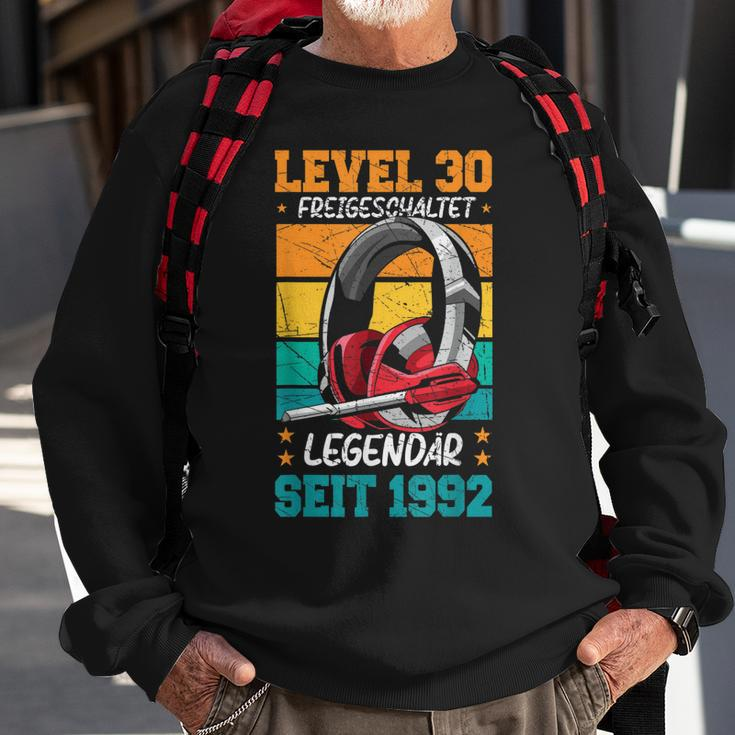 Level 30 Jahre Geburtstags Mann Gamer 1992 Geburtstag Sweatshirt Geschenke für alte Männer