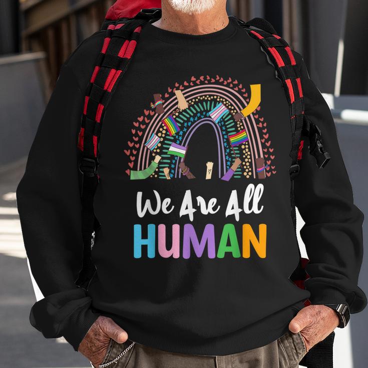 Lgbtq Wir Sind Alle Menschen Sweatshirt Geschenke für alte Männer