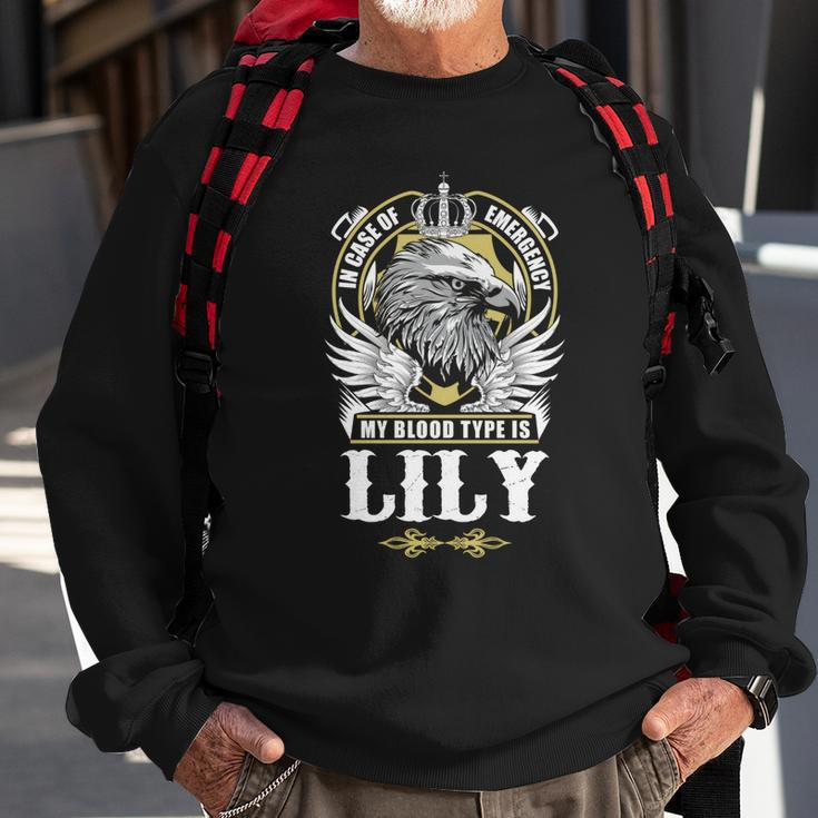 Lily Name- In Case Of Emergency My Blood Sweatshirt Gifts for Old Men