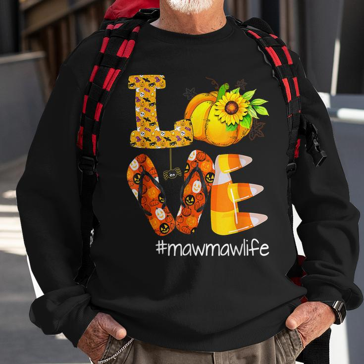Love Mawmawlife Pumpkin Flip Flops Mawmaw Life Halloween Sweatshirt Gifts for Old Men