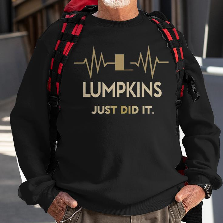 Lumpkins Just Did It Personalized Last Name Sweatshirt Gifts for Old Men