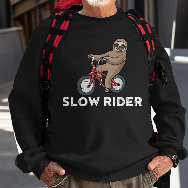 Lustiges Faultier Faultier Auf Fahrrad Sweatshirt Geschenke für alte Männer