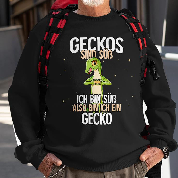 Lustiges Gecko Sweatshirt mit Geckos sind süß Spruch, Niedliche Tierliebhaber Tee Geschenke für alte Männer