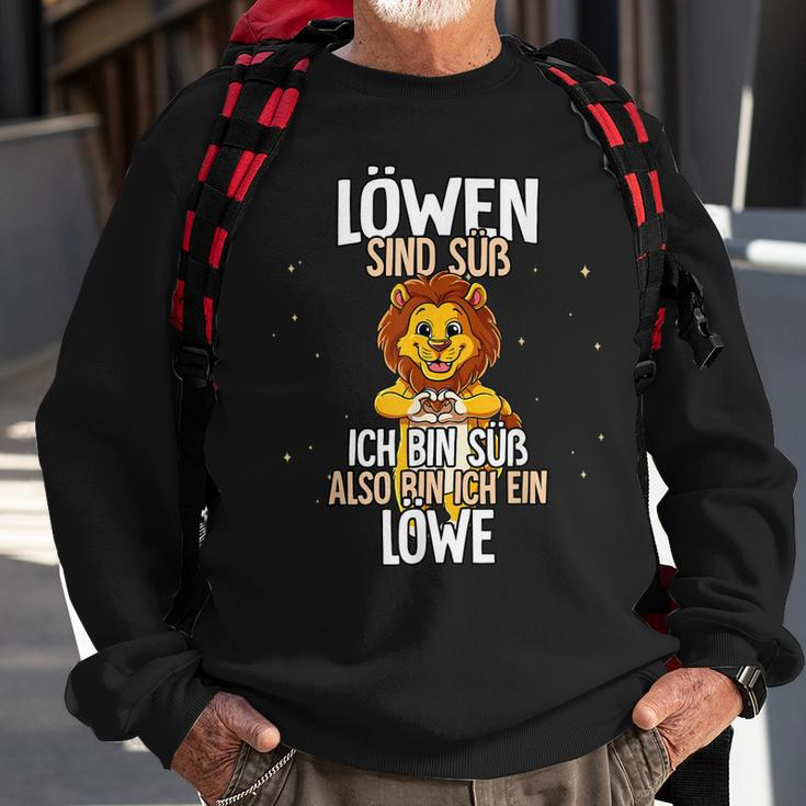 Lustiges Löwen-Sweatshirt Ich bin süß, also bin ich ein Löwe – Motiv Tee Geschenke für alte Männer
