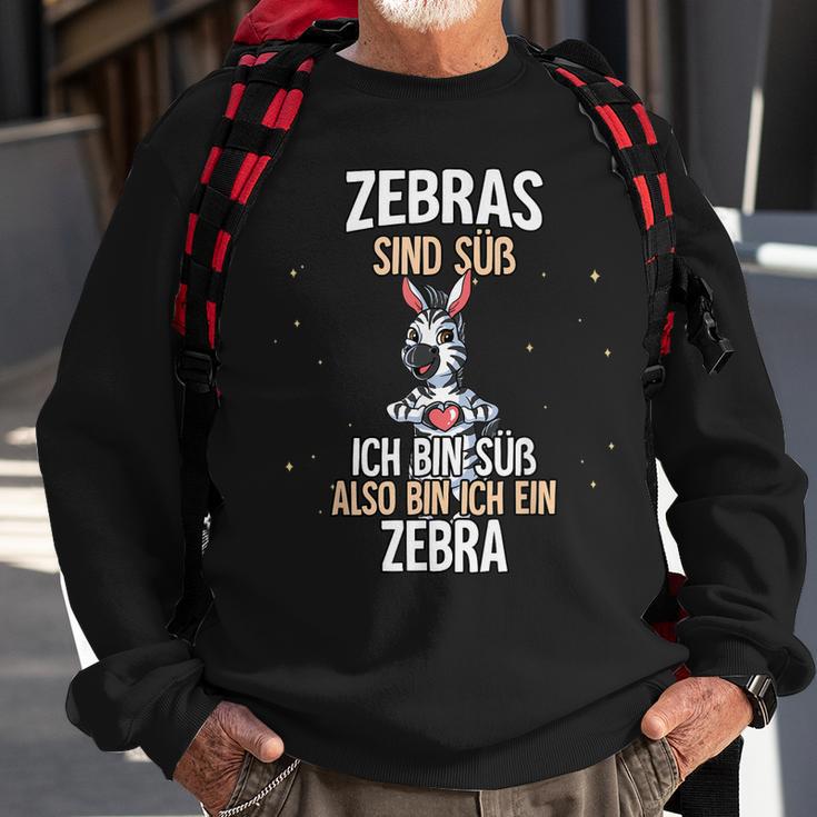 Lustiges Zebra Slogan Sweatshirt Zebras Sind Süß in Schwarz Geschenke für alte Männer