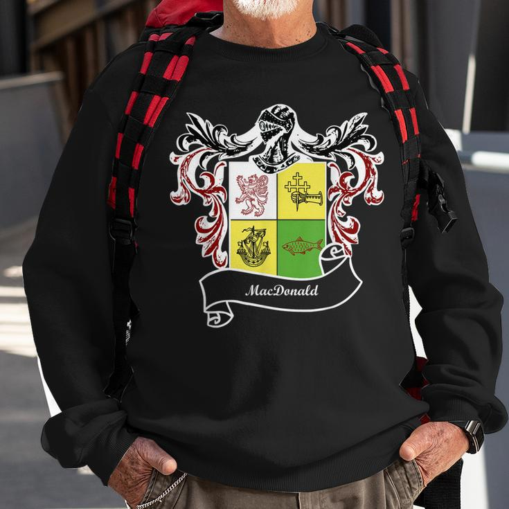 Macdonald Coat Of Arms Surname Last Name Family Crest Men Women Sweatshirt Graphic Print Unisex Gifts for Old Men