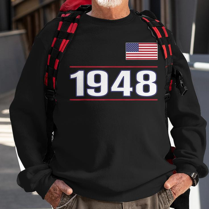 Made in 1948 Sweatshirt mit Amerikanischer Flagge, Vintage Geburtstag Geschenke für alte Männer