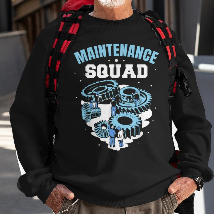 Maintenance Squad Men Worker Maintenance Man Technician Sweatshirt Gifts for Old Men