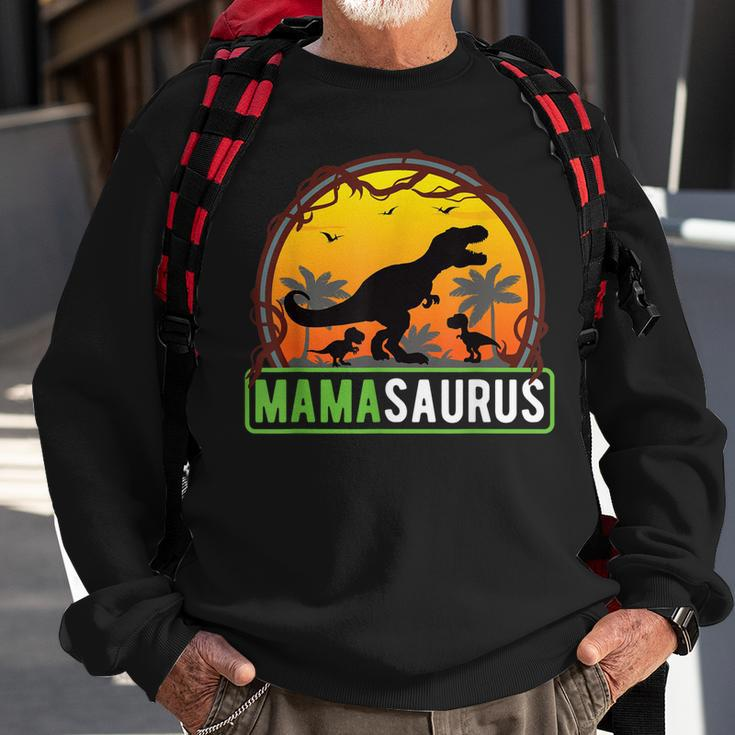 Mamasaurus T-Rex Mama 2 Kinder Dino Mutter Muttertag Sweatshirt Geschenke für alte Männer