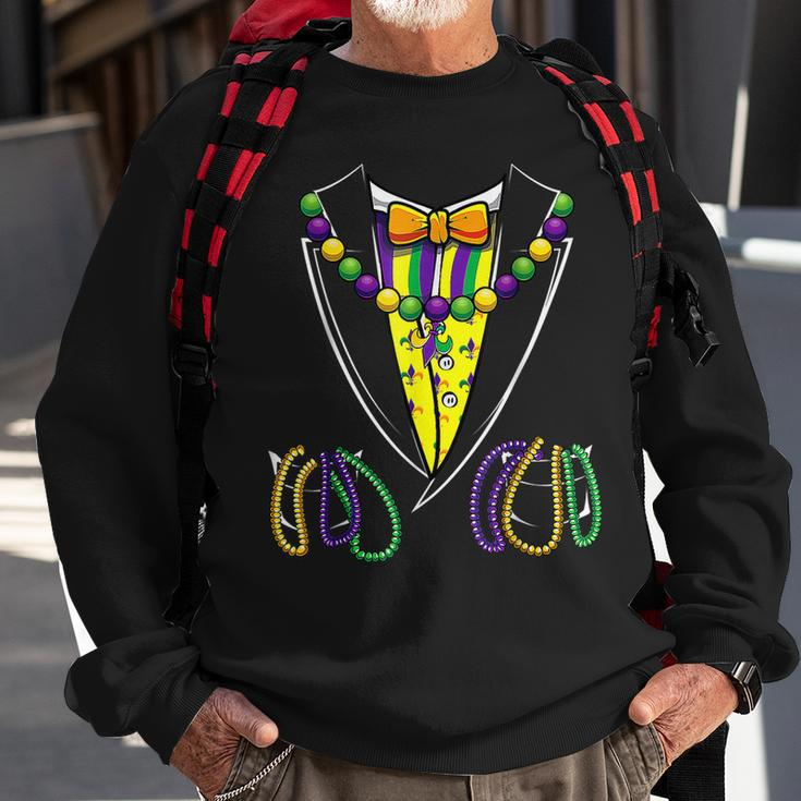 Mardi Gras Tuxedo Suit Gentlemen Festival Parade Costume Men Women Sweatshirt Graphic Print Unisex Gifts for Old Men