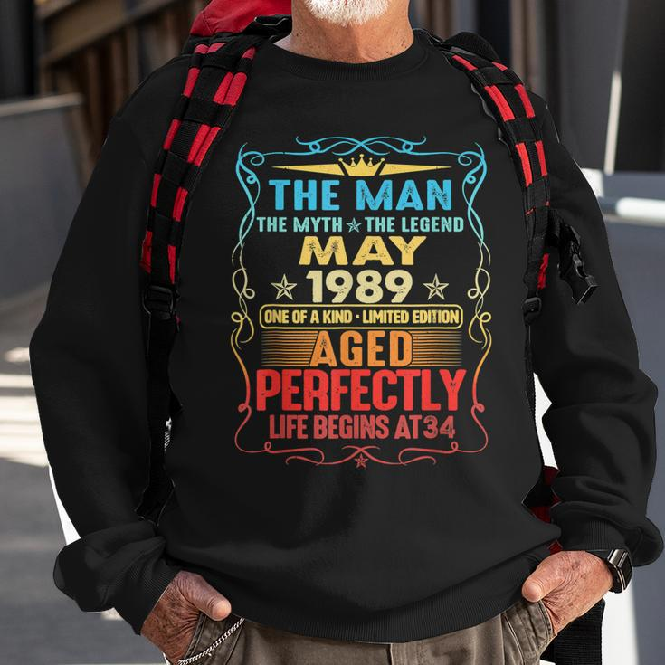 May 1989 The Man Myth Legend 34 Year Old Birthday Gifts Sweatshirt Gifts for Old Men