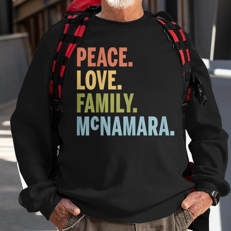 Mcnamara Last Name Peace Love Family Matching Sweatshirt Gifts for Old Men
