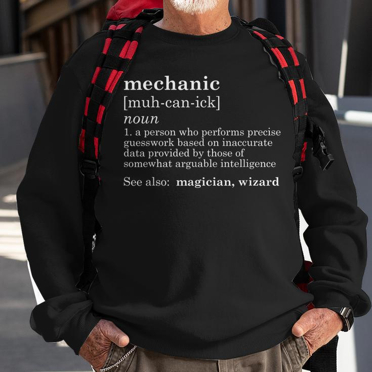 Mechanic Definition Dad Car Guy Garage Fathers Day Gift Sweatshirt Gifts for Old Men