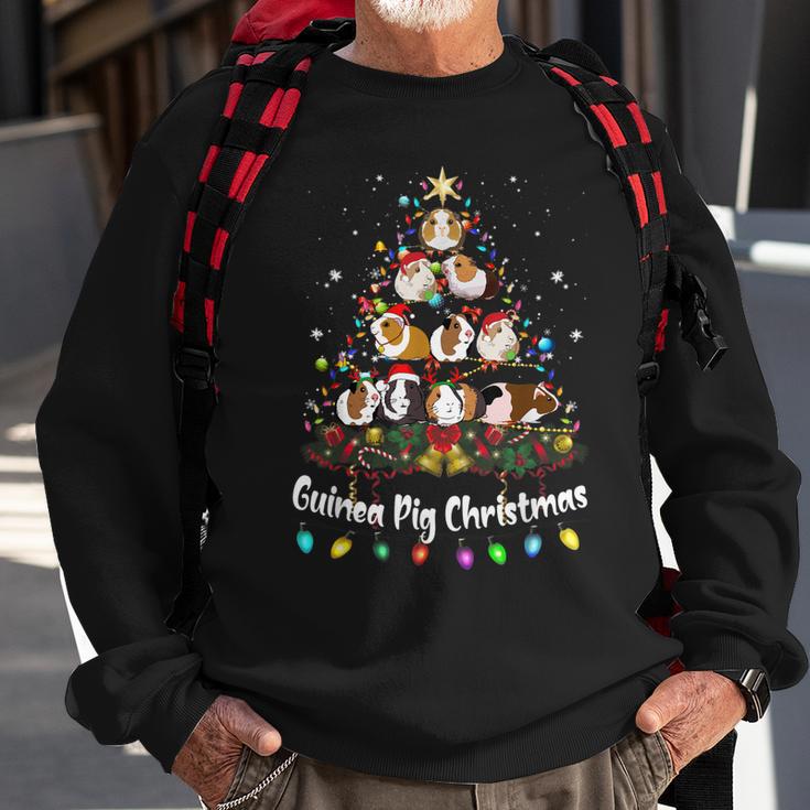 Meerschweinchen Weihnachtsbaum Sweatshirt, Weihnachtspyjama für Tierfreunde Geschenke für alte Männer