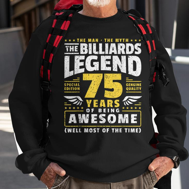 Mens 75Th Birthday Billiards Player 75 Years Old Billiards Player Sweatshirt Gifts for Old Men