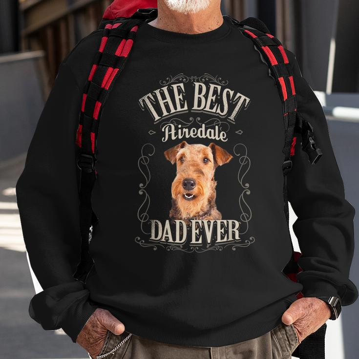 Mens Best Airedale Dad Ever Funny Airedale Terrier Gifts Vintage Sweatshirt Gifts for Old Men