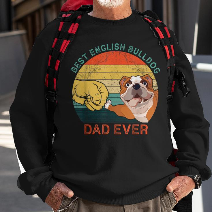 Mens Best English Bulldog Dad Ever Fathers Day For Dog Dad Papa Sweatshirt Gifts for Old Men