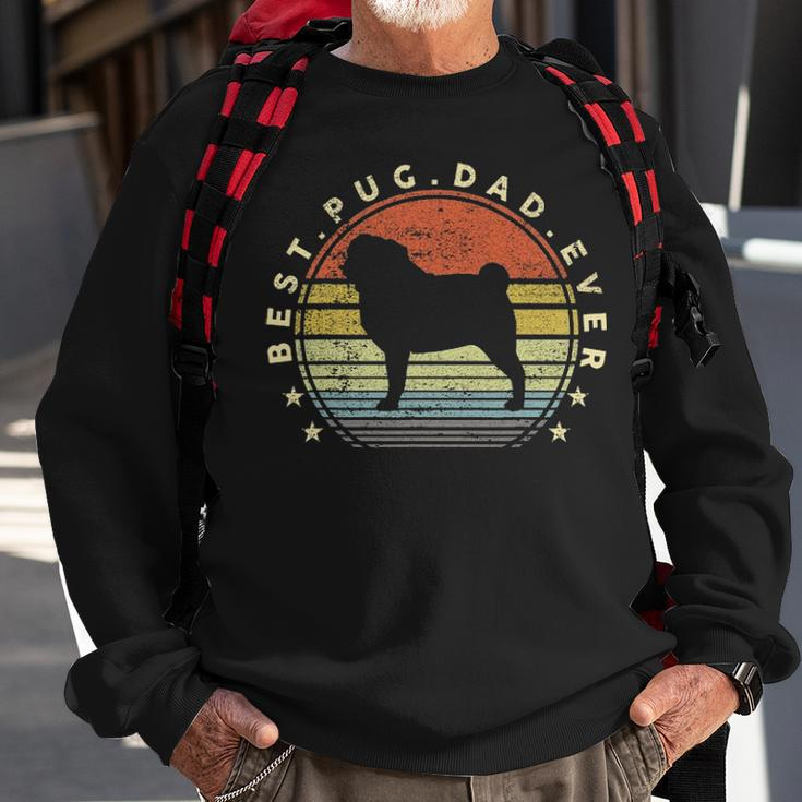 Mens Best Pug Dad Ever Funny Puggle Father Grandpa Gifts Men Sweatshirt Gifts for Old Men