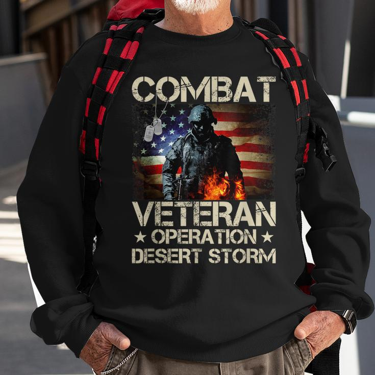 Mens Combat Veteran Operation Desert Storm Soldier Sweatshirt Gifts for Old Men
