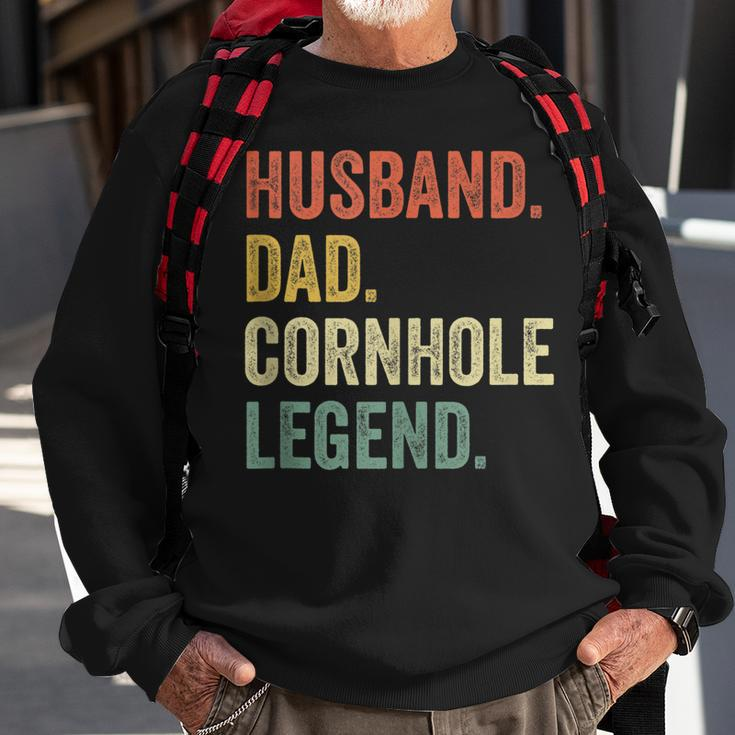 Mens Cornhole Vintage Funny Gift Husband Dad Legend Sweatshirt Gifts for Old Men