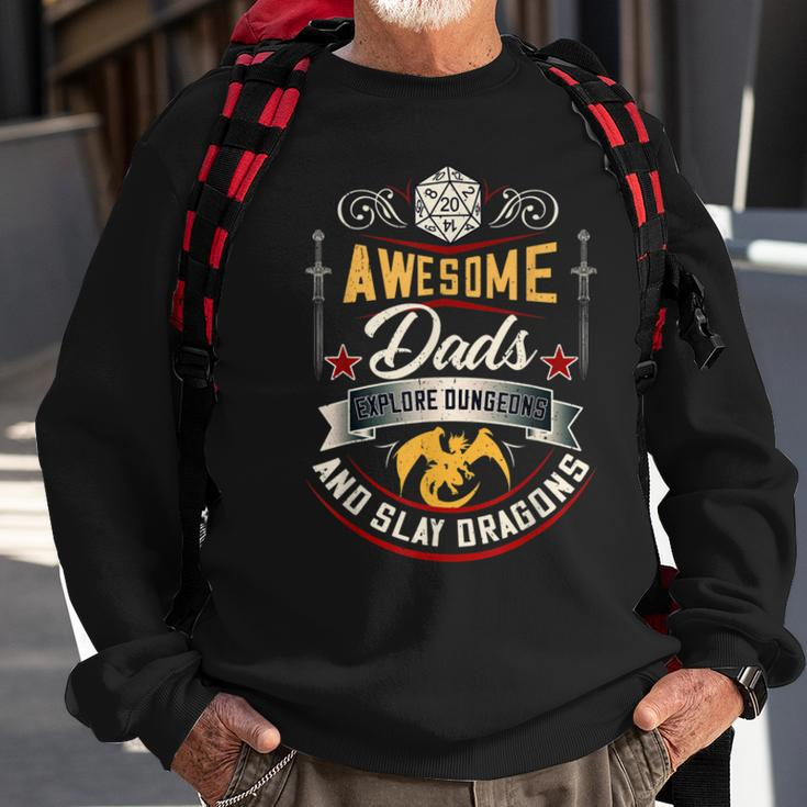 Mens Dads Explore Dungeons Dad Dragons Bnfrbt Sweatshirt Gifts for Old Men