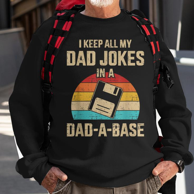 Mens Funny Dad Jokes In Dad-A-Base Vintage For Fathers Day Sweatshirt Gifts for Old Men