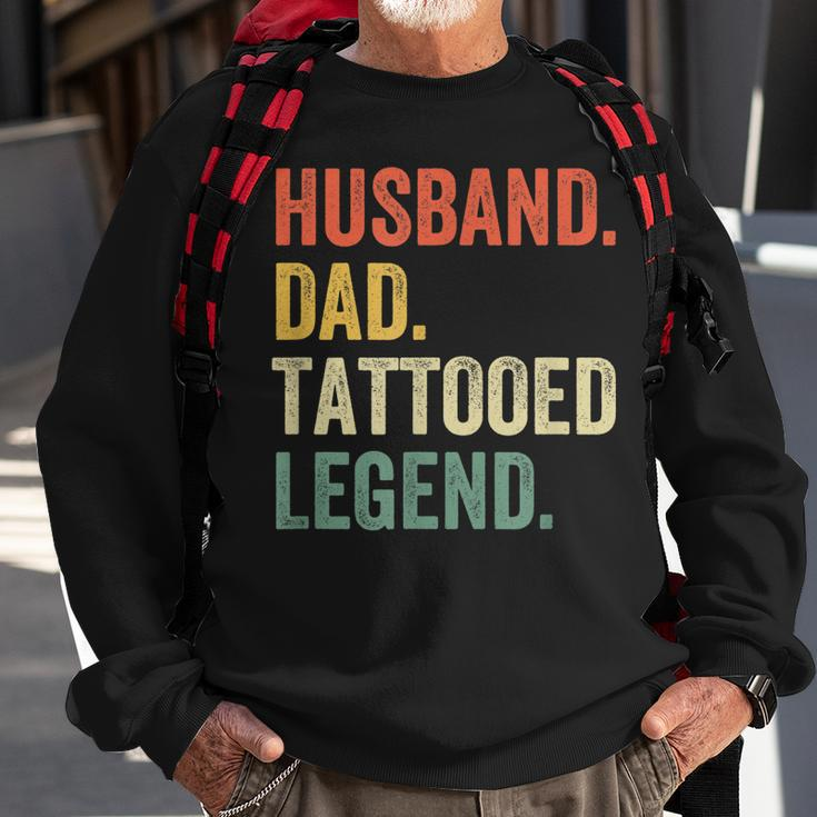 Mens Funny Tattoo Husband Dad Tattooed Legend Vintage Sweatshirt Gifts for Old Men