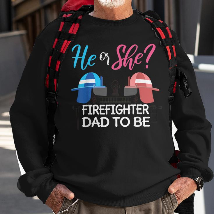 Mens Gender Reveal He Or She Dad To Be Firefighter Future Father Sweatshirt Gifts for Old Men