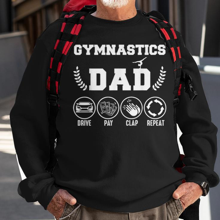 Mens Gymnastics Dad Drive Pay Clap Repeat Fathers Day Gift Sweatshirt Gifts for Old Men