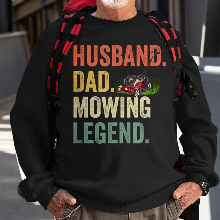 Mens Husband Dad Mowing Legend Lawn Care Gardener Father Funny V2 Sweatshirt Gifts for Old Men