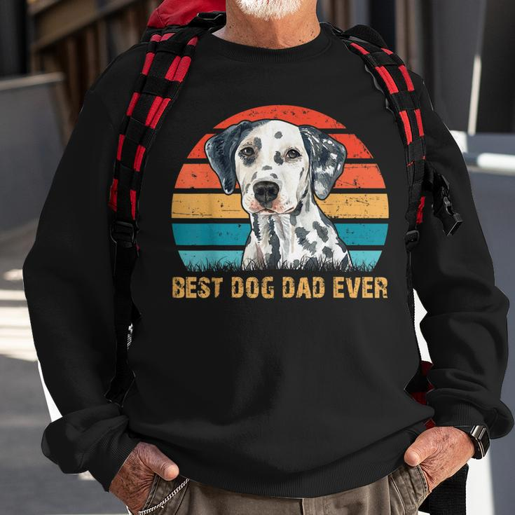 Mens Mens Quote Best Dog Dad Ever Vintage Dalmatian Lover Sweatshirt Gifts for Old Men