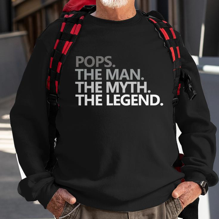 Mens Pops The Man The Myth The Legend Fathers Day Gift Sweatshirt Gifts for Old Men