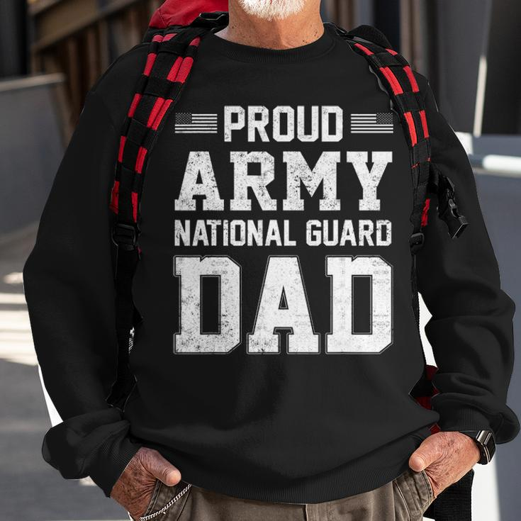 Mens Proud Army National Guard Dad American Flag Patriotic Gift Sweatshirt Gifts for Old Men