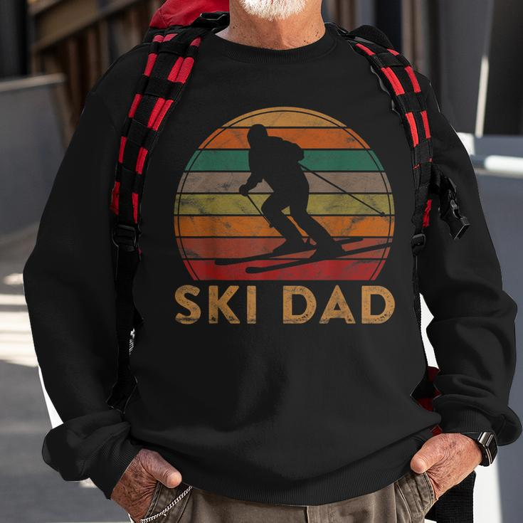Mens Retro Ski Dad Sunset Winter Skiing Daddy Gift Father Skier Sweatshirt Gifts for Old Men