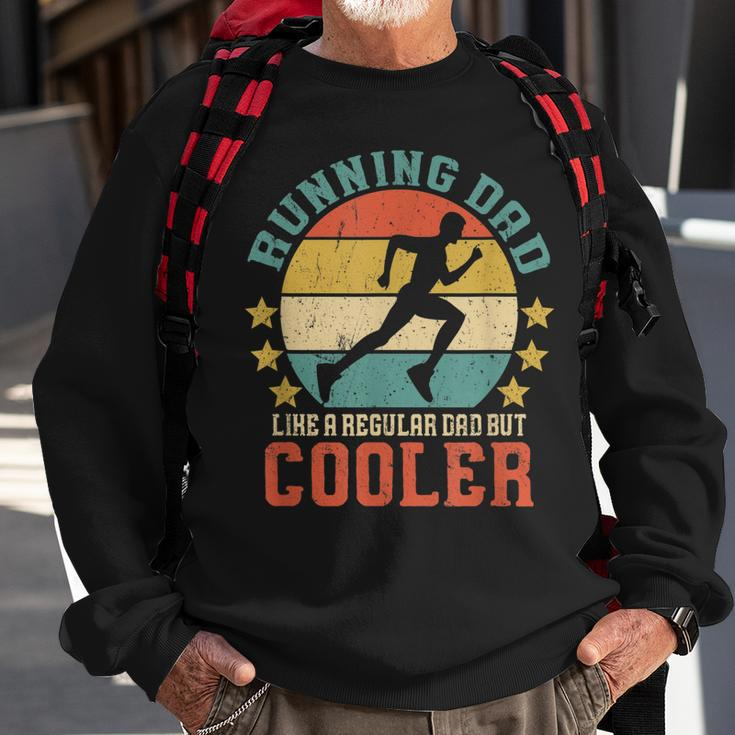 Mens Running Dad Vintage Funny Marathon Runner Fathers Day Gift Sweatshirt Gifts for Old Men