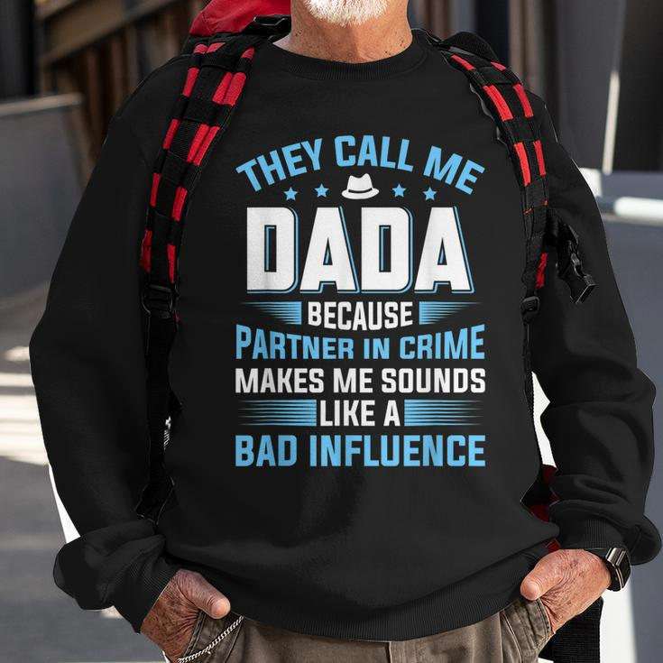 Mens They Call Me Dada Because Partner In Crime Fathers Day Sweatshirt Gifts for Old Men