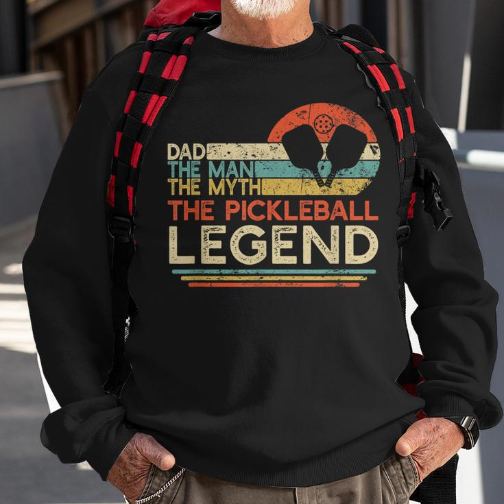 Mens Vintage Pickleball Dad The Man The Myth The Legend Sweatshirt Gifts for Old Men