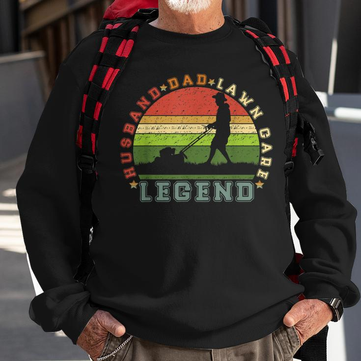 Mens Vintage Retro Husband Dad Lawn Care Legend Sweatshirt Gifts for Old Men