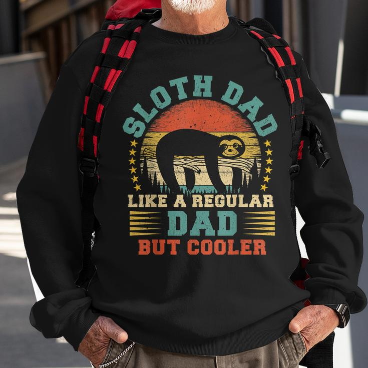 Mens Vintage Sloth Dad Like A Regular Dad Sloth Fathers Day Sweatshirt Gifts for Old Men
