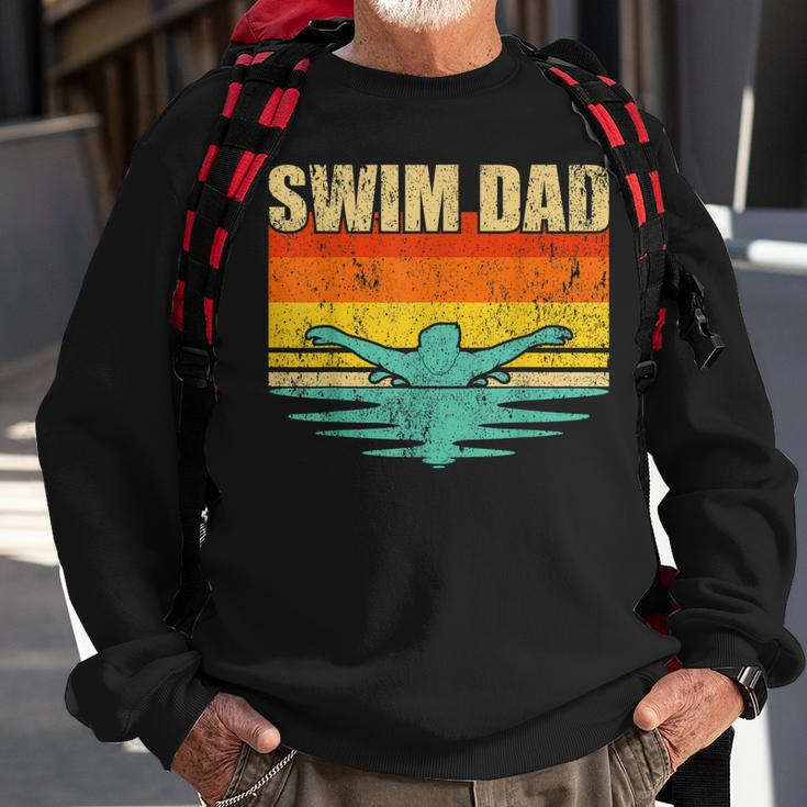 Mens Vintage Style Swimming Lover Swimmer Swim Dad Fathers Day Sweatshirt Gifts for Old Men