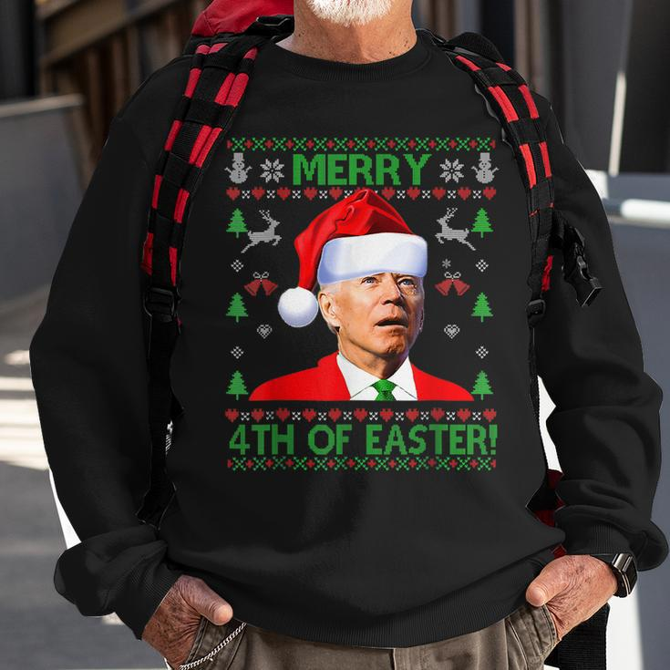 Merry 4Th Of Easter Funny Joe Biden Christmas Ugly SweaterMen Women Sweatshirt Graphic Print Unisex Gifts for Old Men