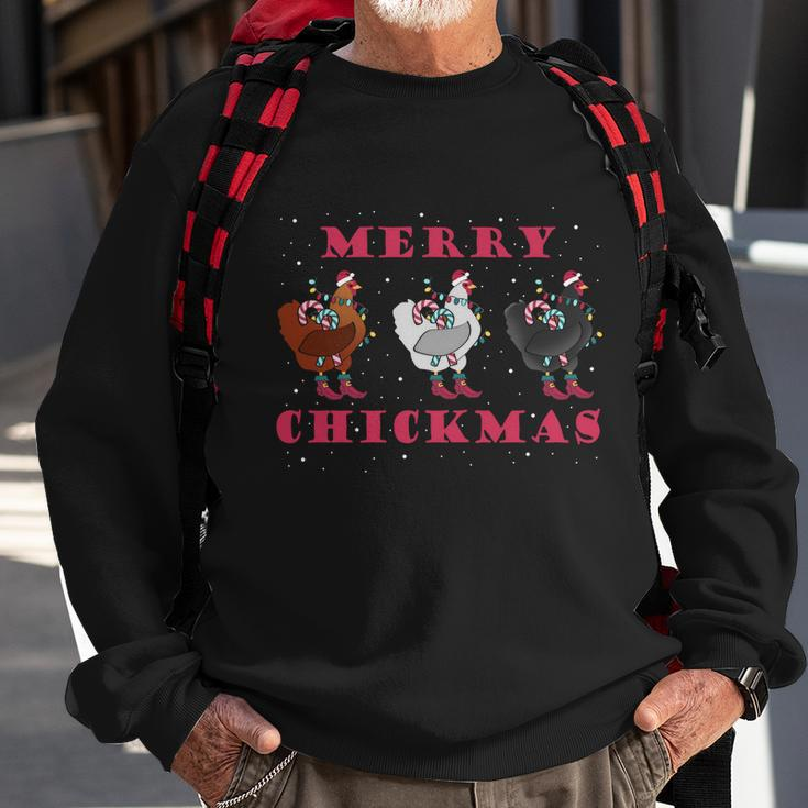 Merry Chickmas Pet Birb Memes Farmer Ugly Christmas Chicken Funny Gift Sweatshirt Gifts for Old Men
