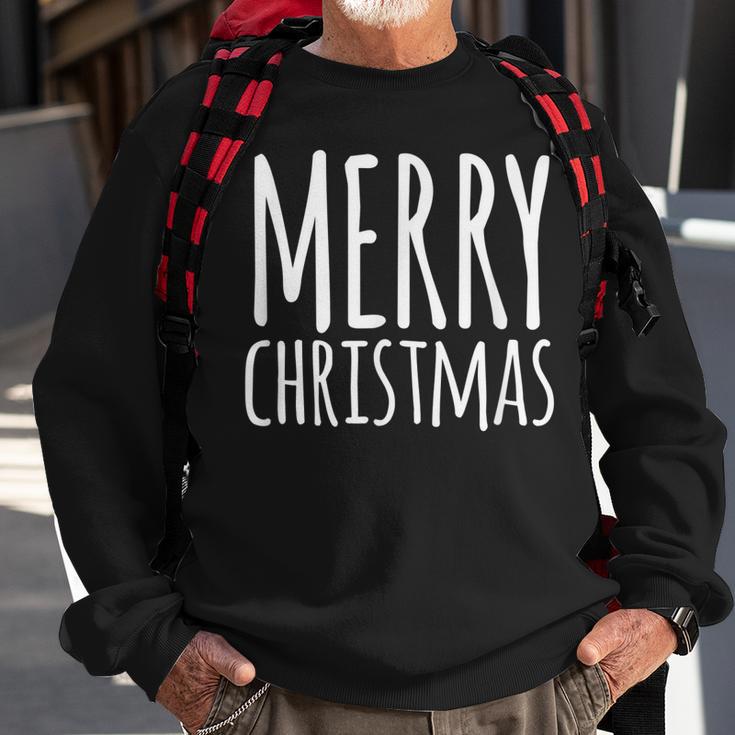 Merry Christmas Weihnachts Spruch Dekoration Damen Herren V2 Sweatshirt Geschenke für alte Männer