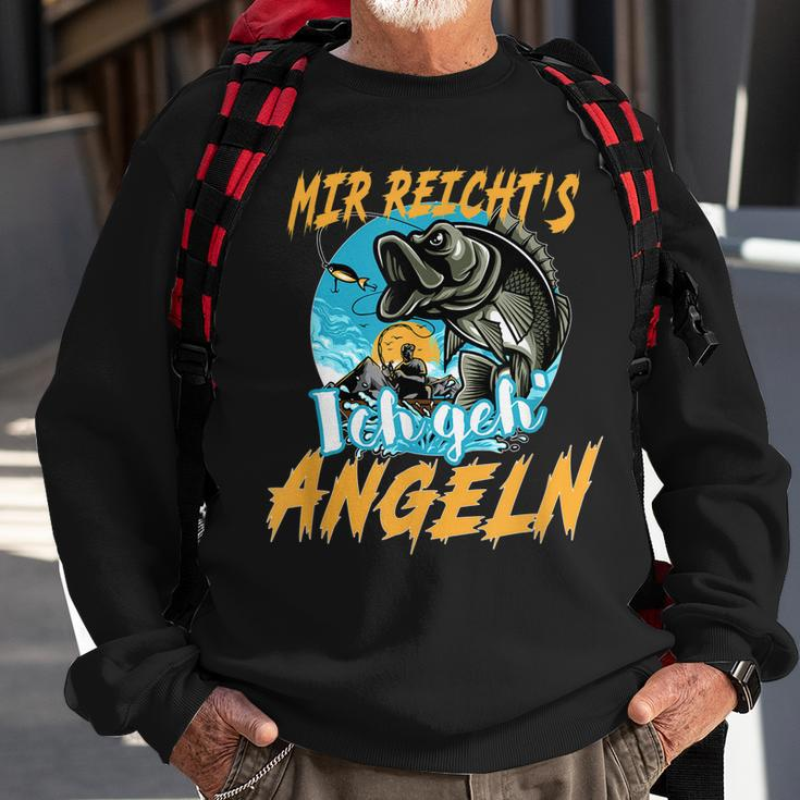 Mir Reichts Ich Geh Angeln Angel Angler Fischen Geschenk Sweatshirt Geschenke für alte Männer