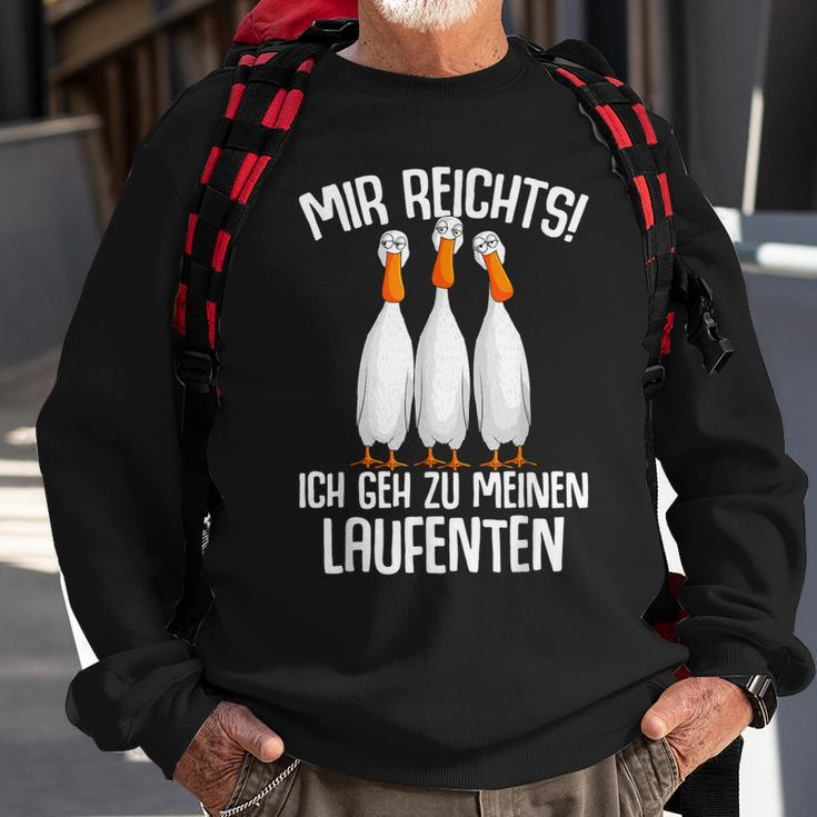 Mir Reichts Ich Geh Zu Meinen Laufenten Sweatshirt Geschenke für alte Männer