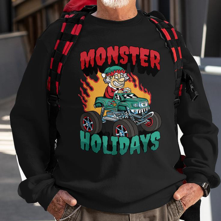 Monster Ferien Weihnachtsmann Elf Sweatshirt Geschenke für alte Männer